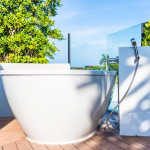 How to install an outdoor shower with hot water