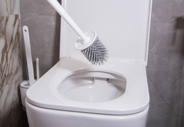 toilet rim cleaning with a specialized bathroom cleaner.